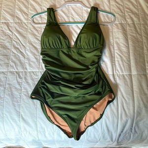 J.Crew Ruched V-neck one piece